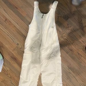 Women's White Sierra Ski/Snowboard Bib Snow Pants